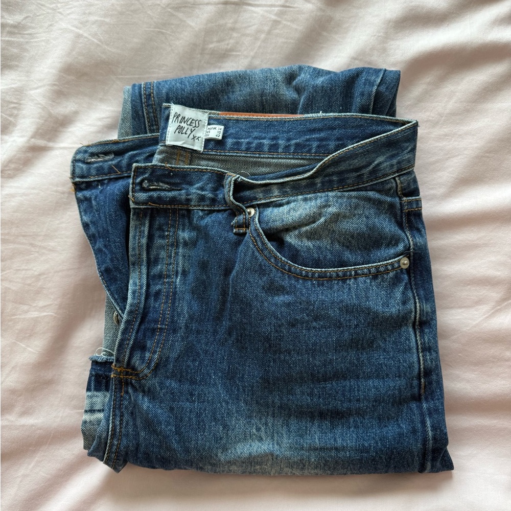Princess Polly Two Toned Straight Leg Jeans